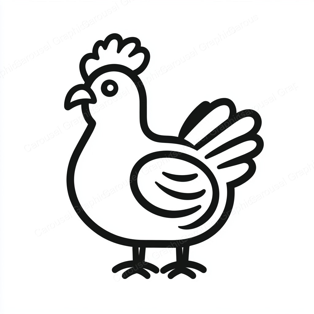 Hen Vector Graphic preview