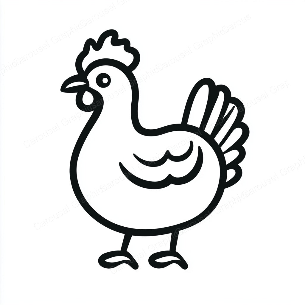 Hen Vector Graphic preview