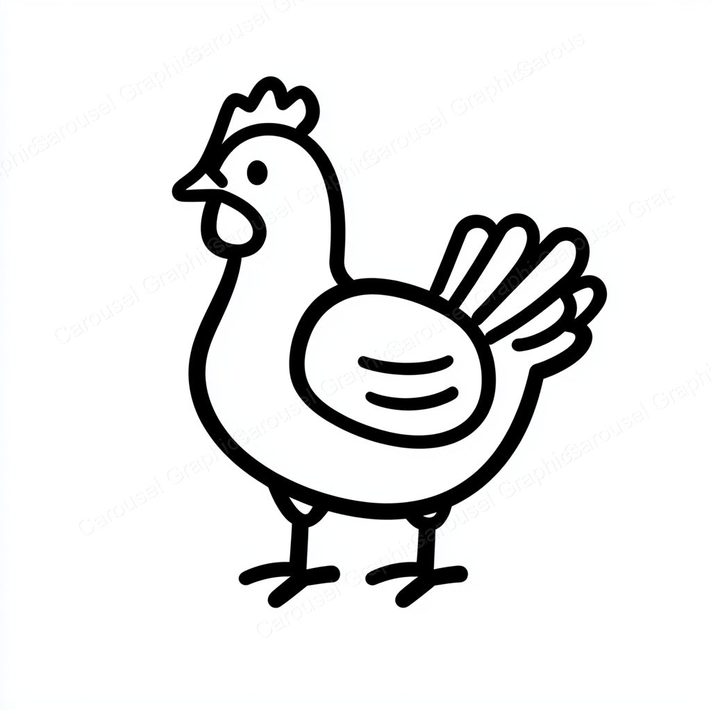 Hen Vector Graphic preview