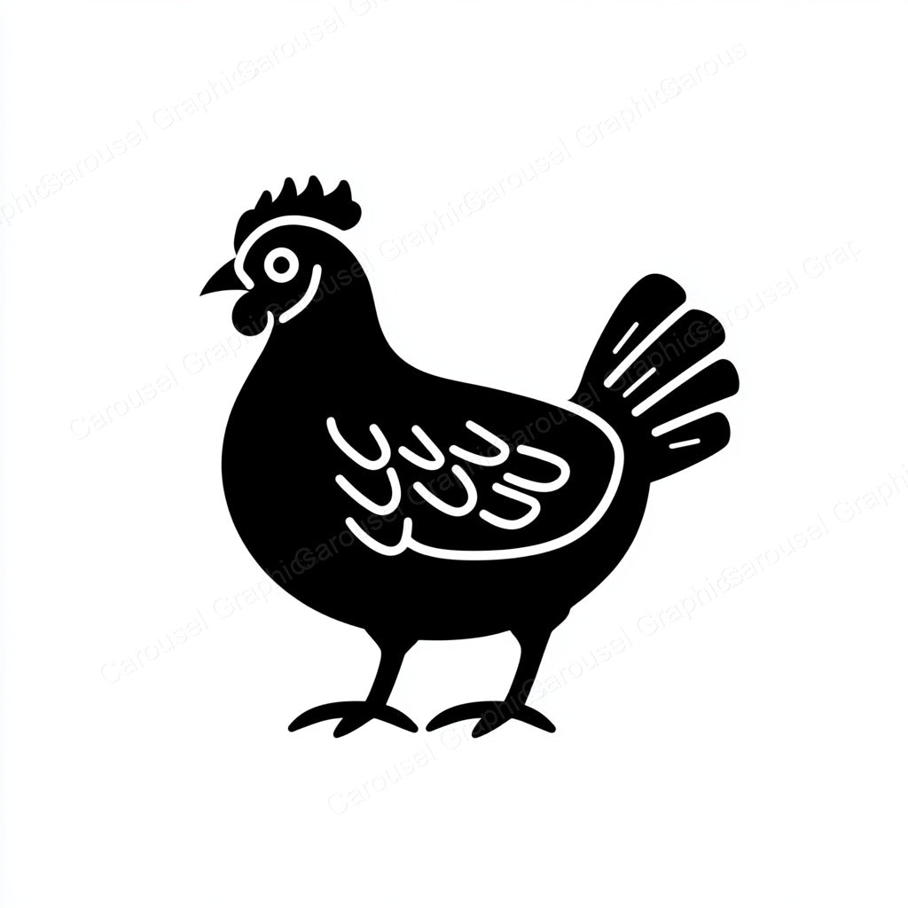 Hen Vector Graphic preview