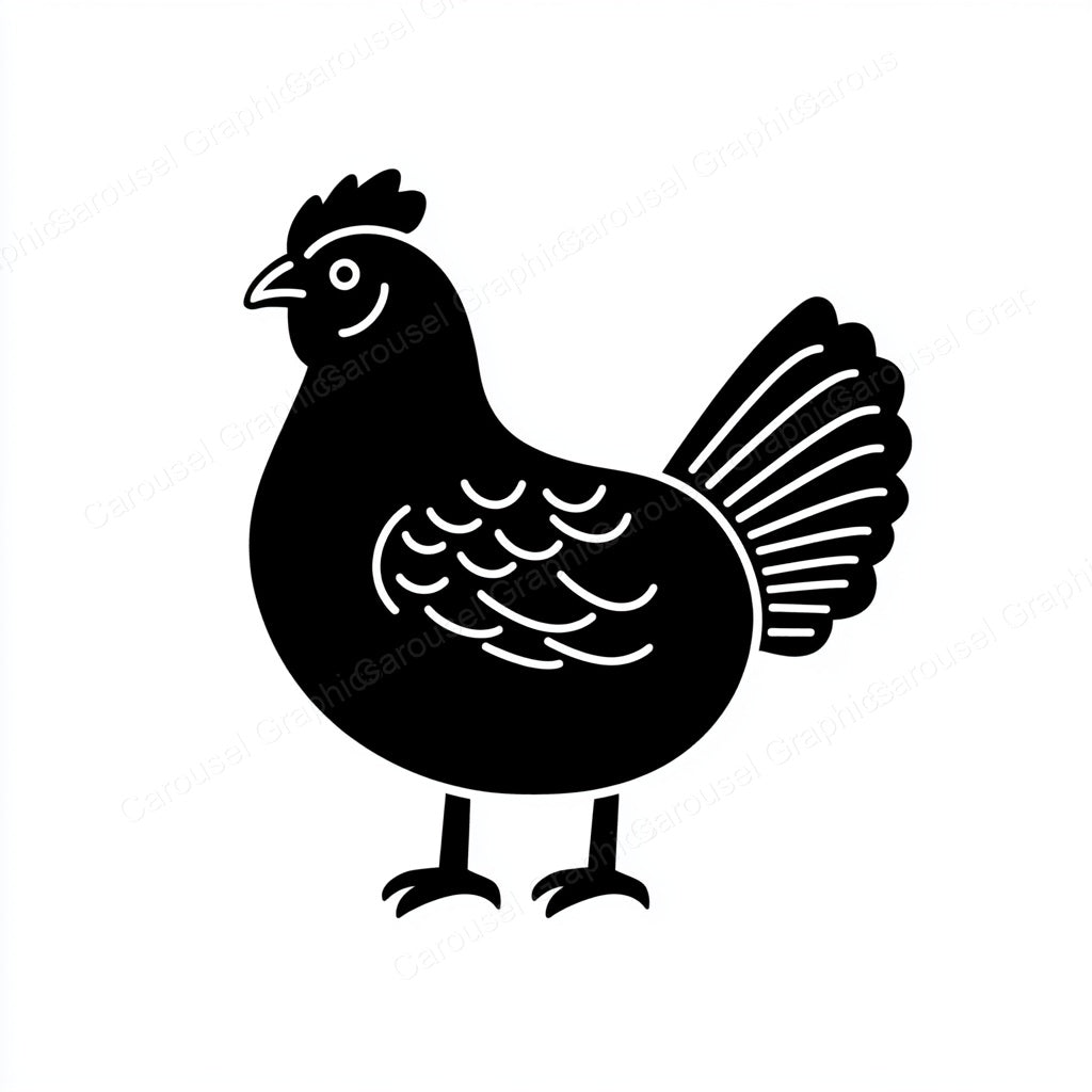 Hen Vector Graphic preview