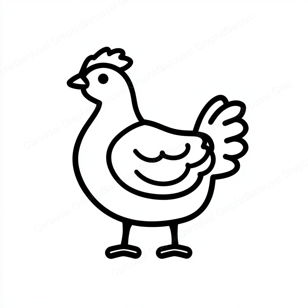 Hen Vector Graphic preview