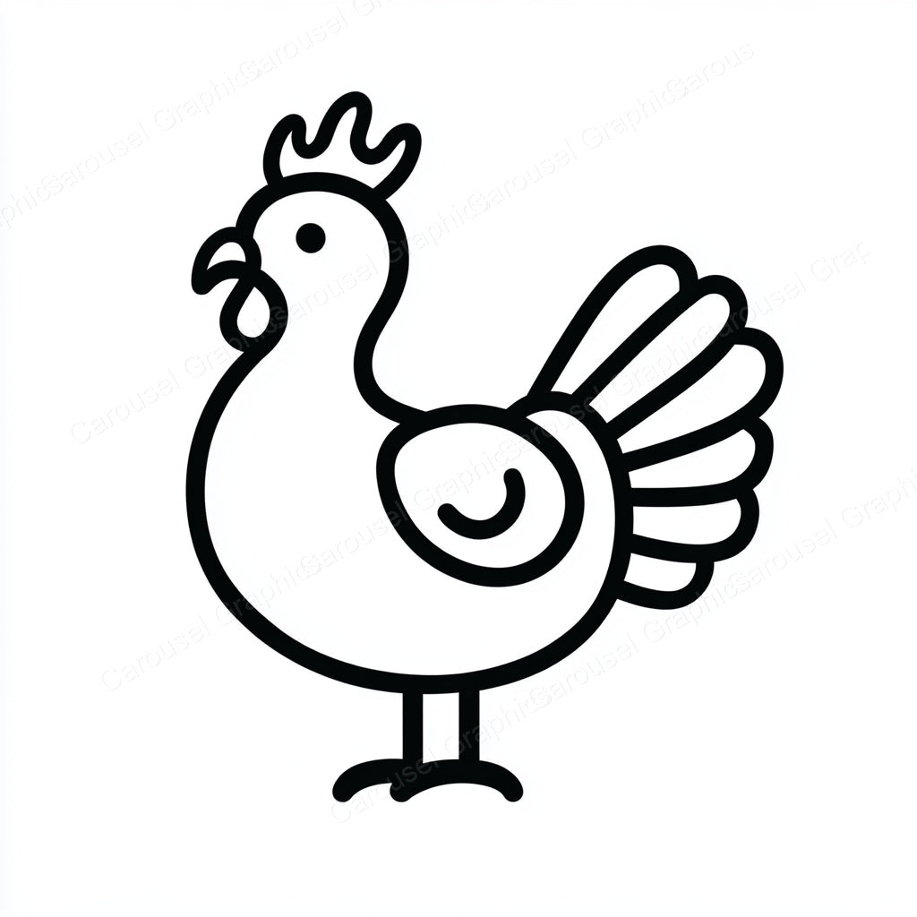 Hen Vector Graphic preview
