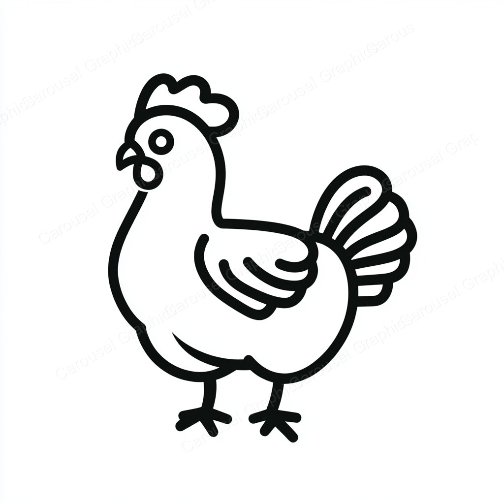 Hen Vector Graphic preview