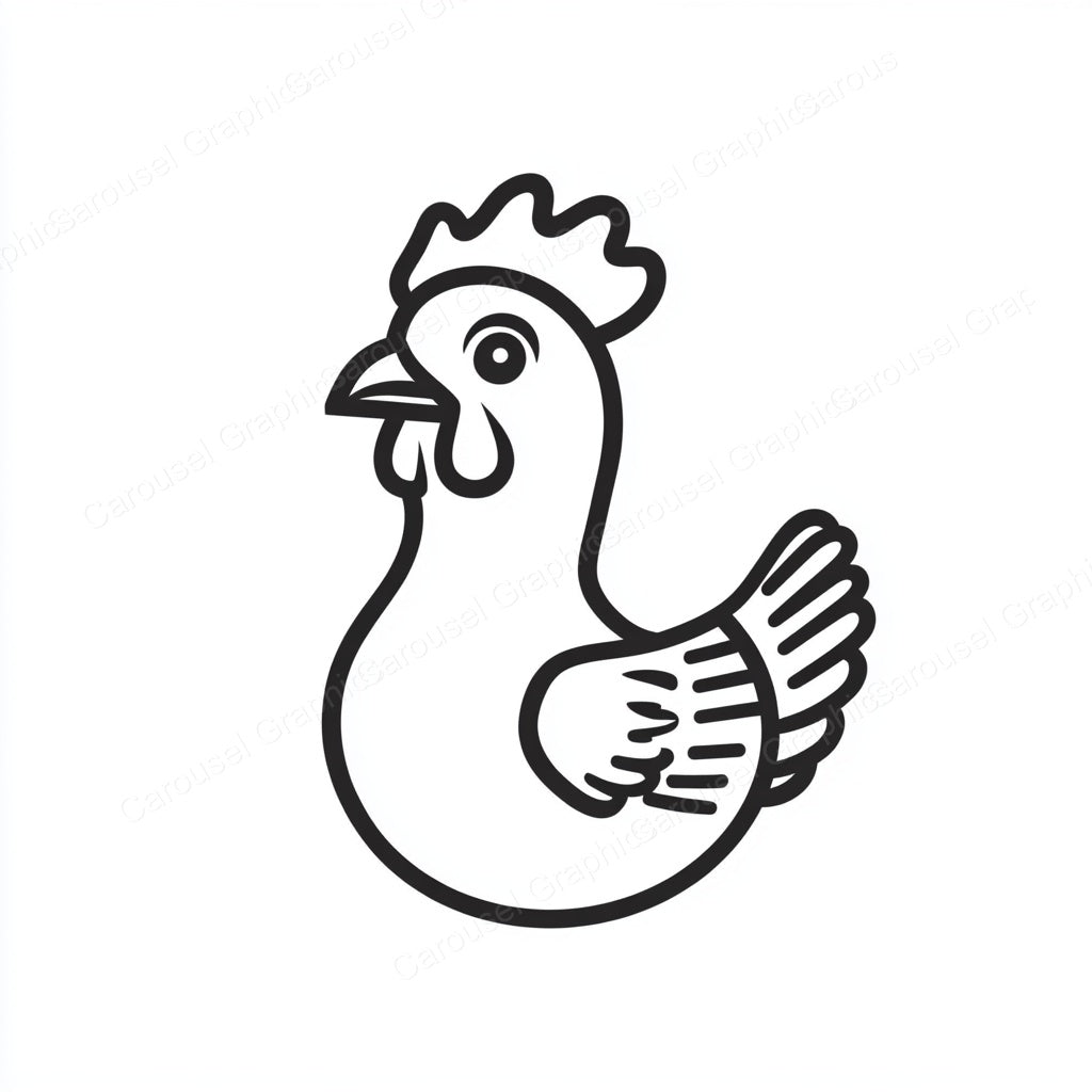 Hen Vector Graphic preview