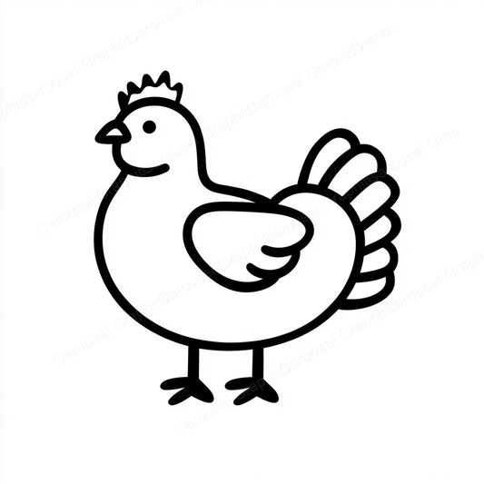 Hen Vector Graphic preview