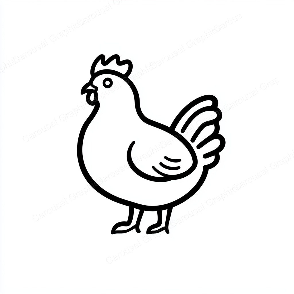Hen Vector Graphic preview