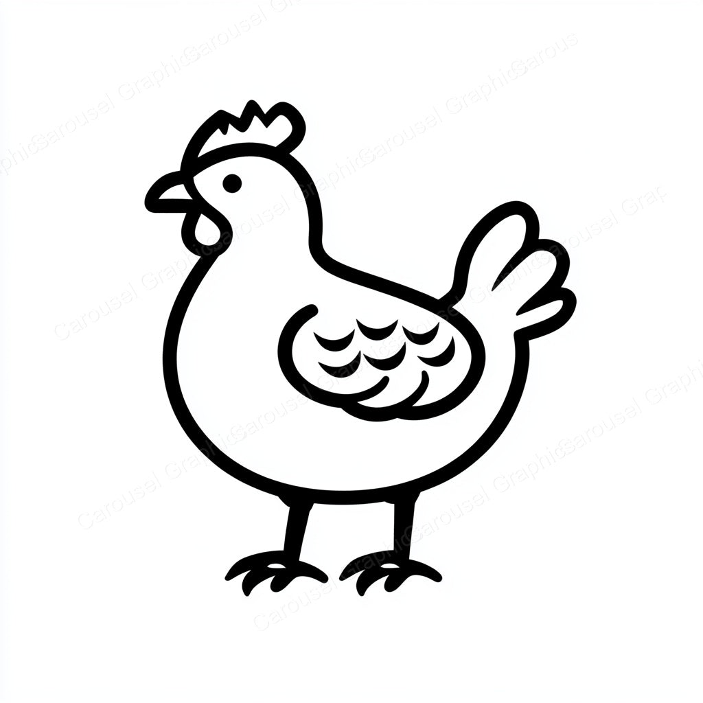 Hen Vector Graphic preview
