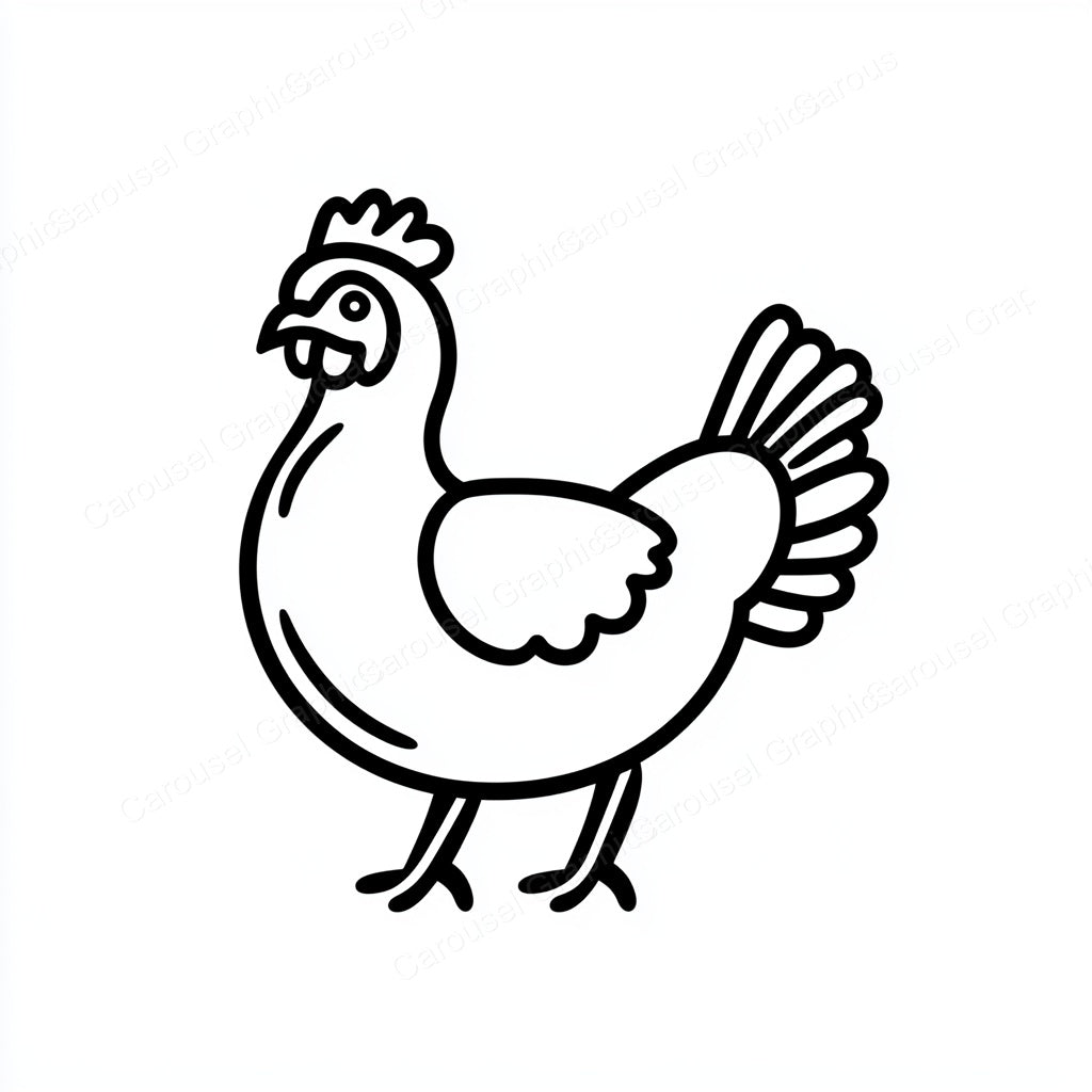 Hen Vector Graphic preview
