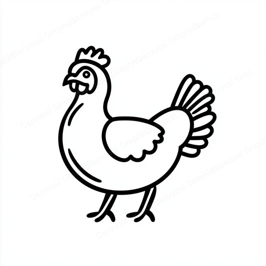 Hen Vector Graphic preview