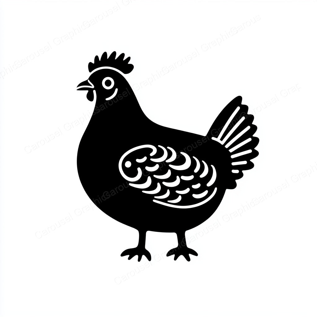 Hen Vector Graphic preview