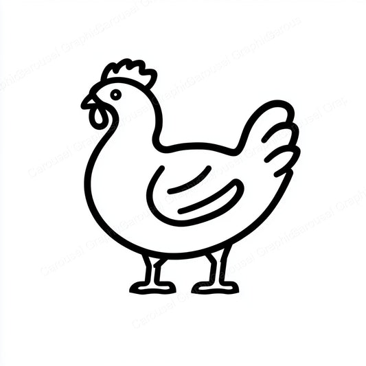Hen Vector Graphic preview