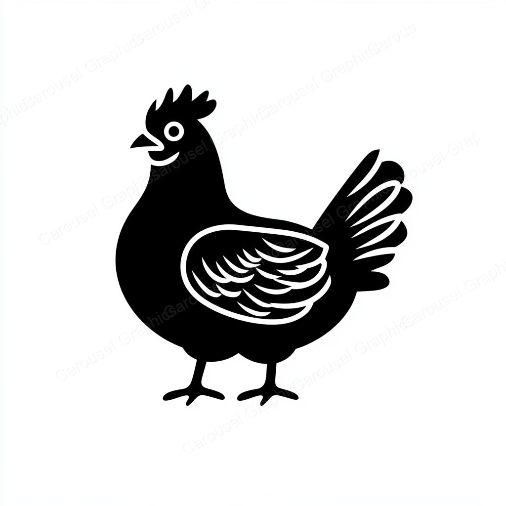 Hen Vector Graphic preview