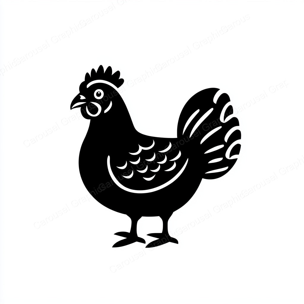 Hen Vector Graphic preview