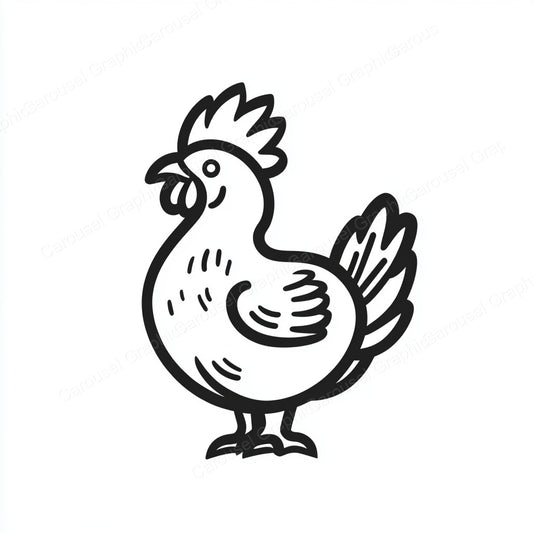 Hen Vector Graphic preview