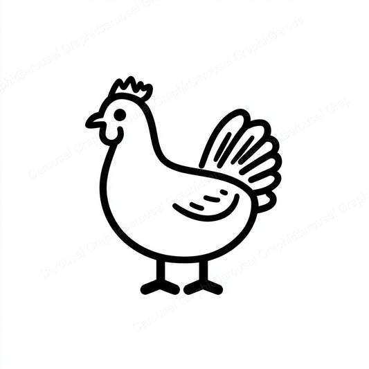 Hen Vector Graphic preview