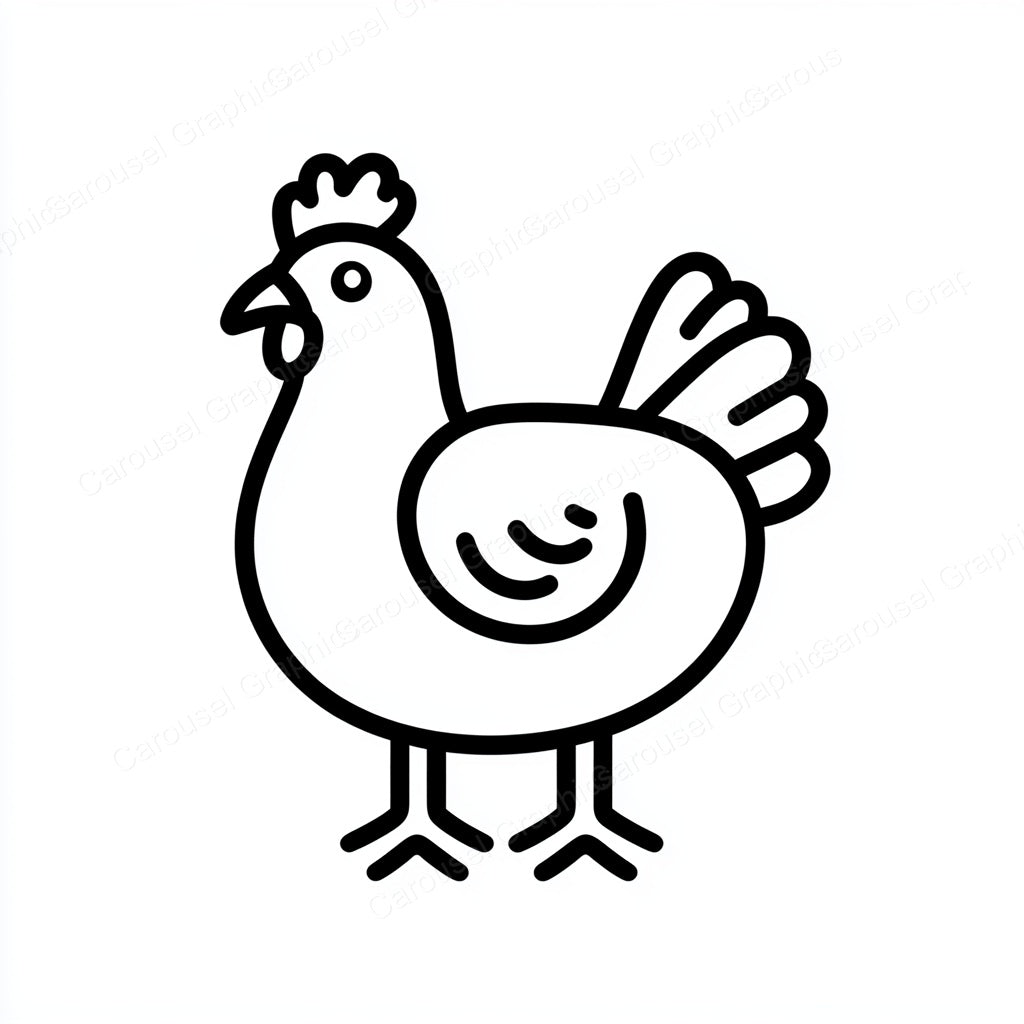 Hen Vector Graphic preview