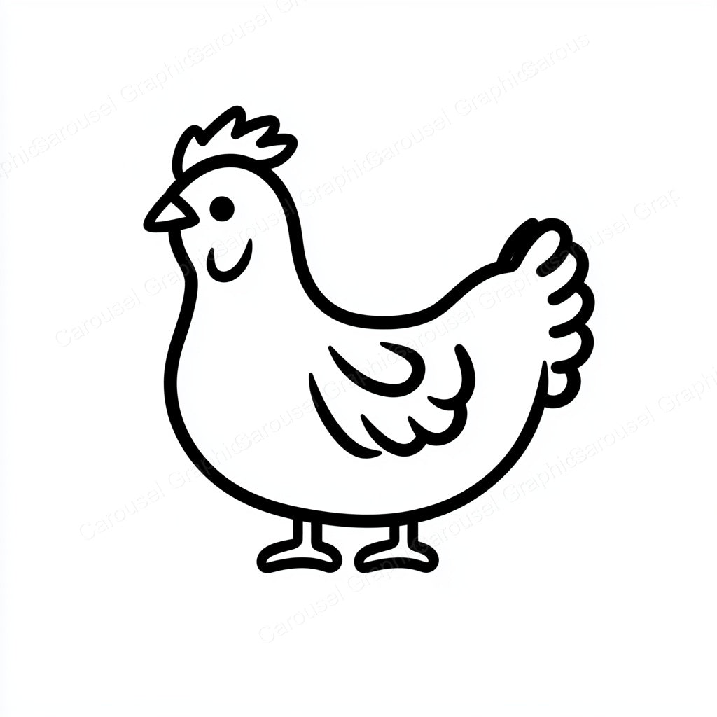 Hen Vector Graphic preview