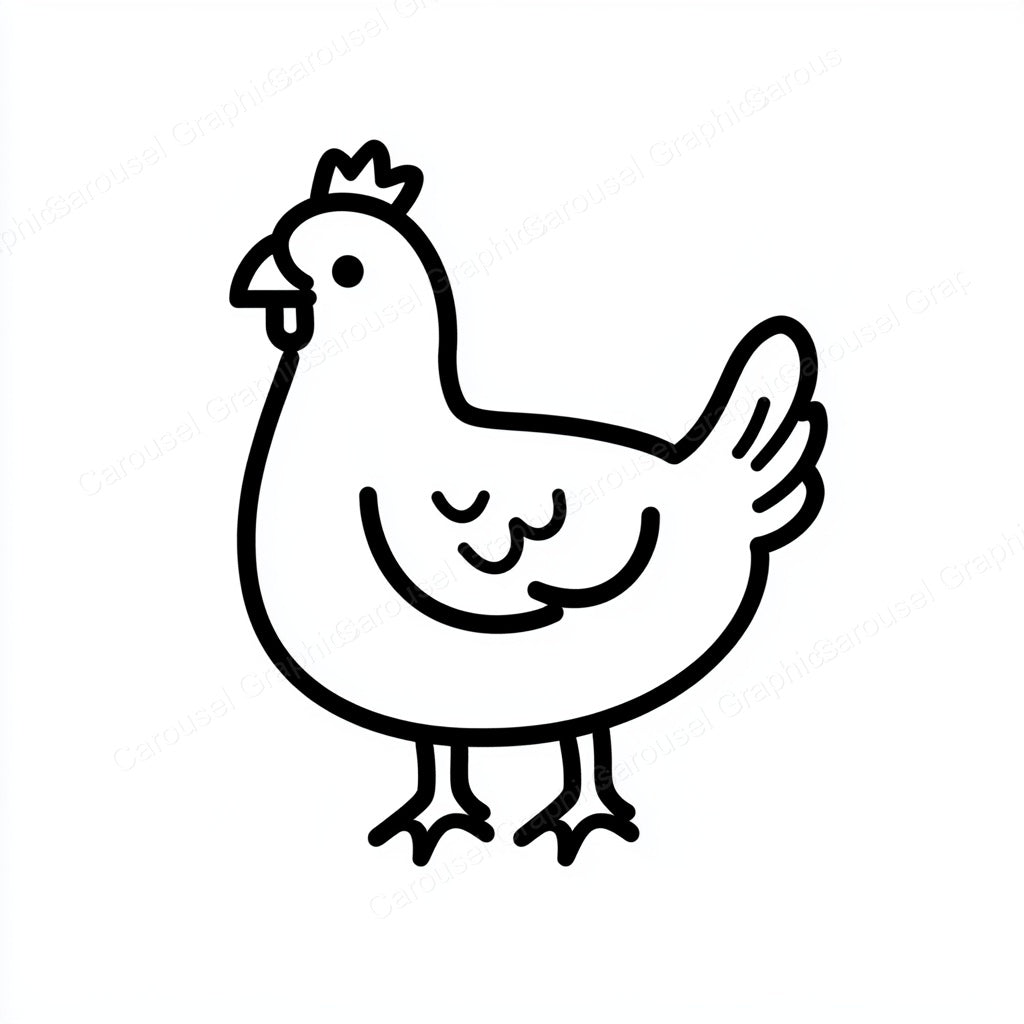 Hen Vector Graphic preview