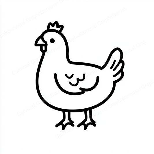 Hen Vector Graphic preview