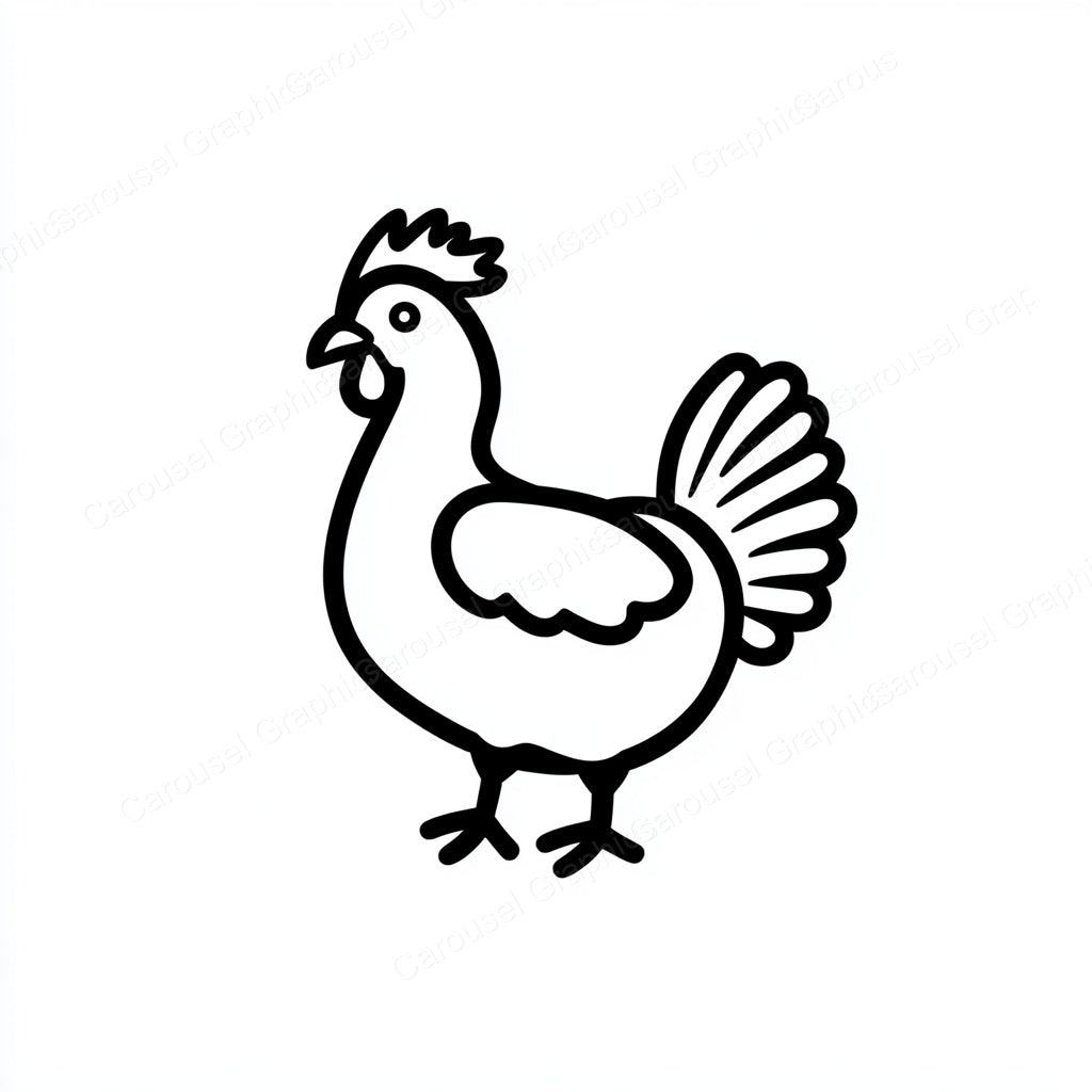 Hen Vector Graphic preview