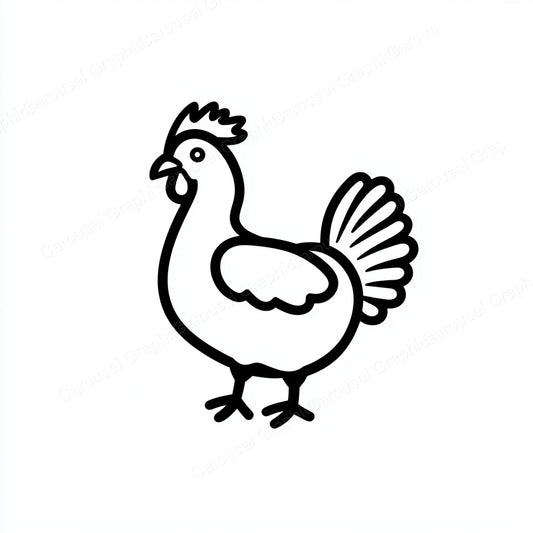 Hen Vector Graphic preview