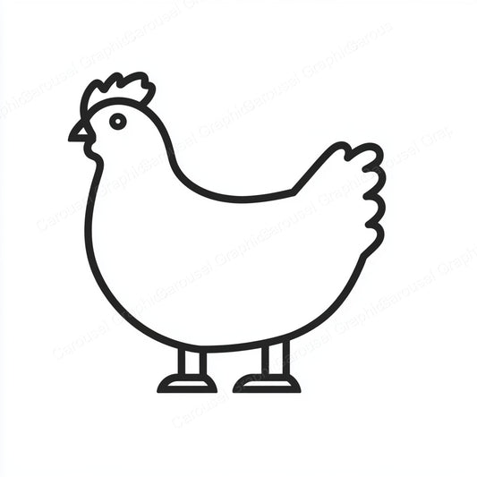 Hen Vector Graphic preview