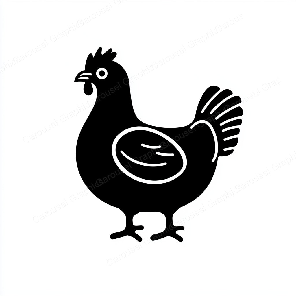 Hen Vector Graphic preview