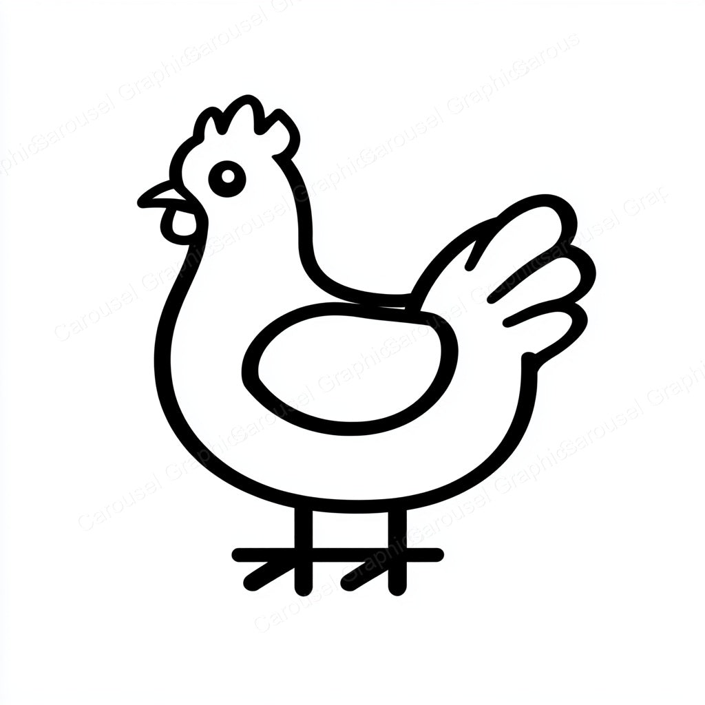 Hen Vector Graphic preview