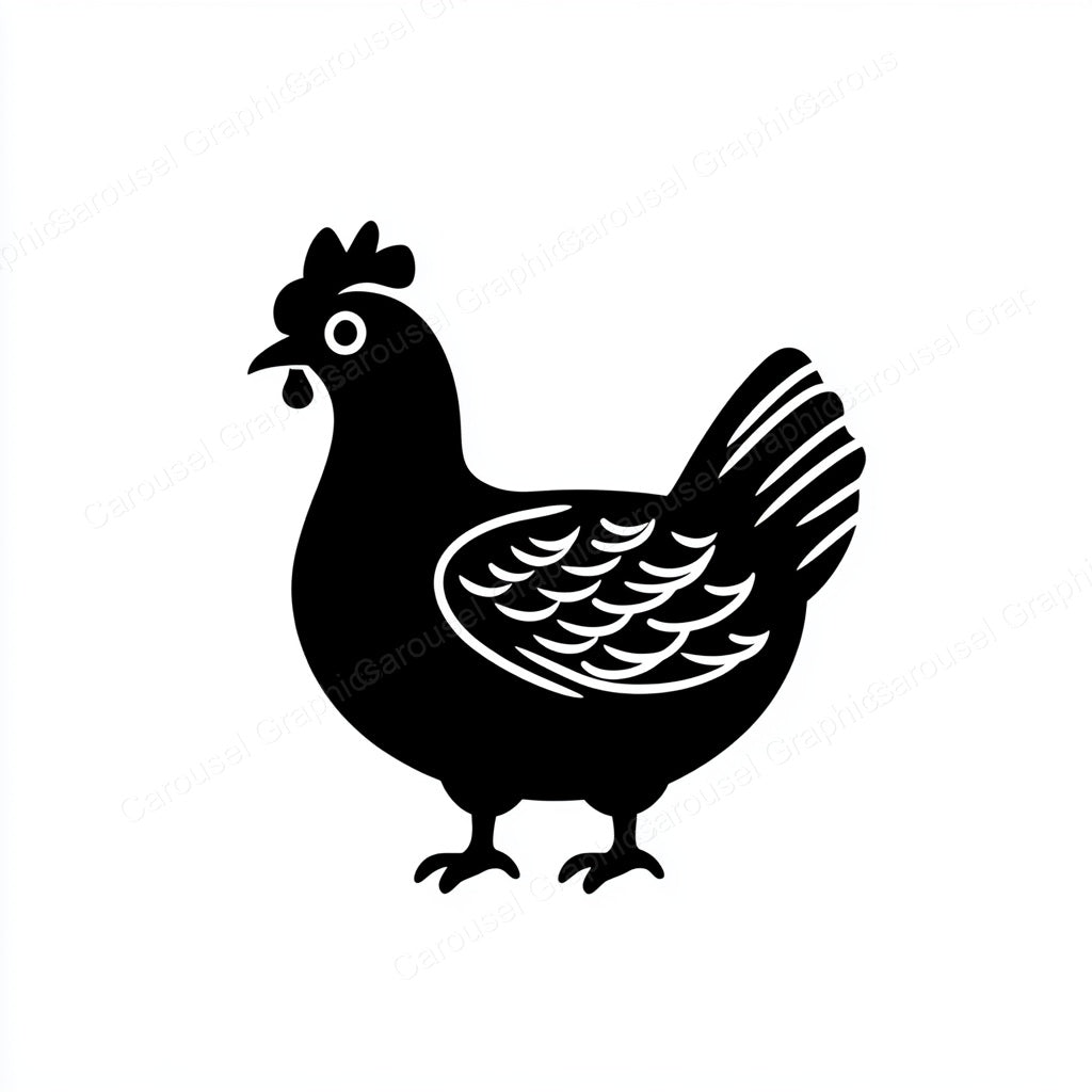 Hen Vector Graphic preview