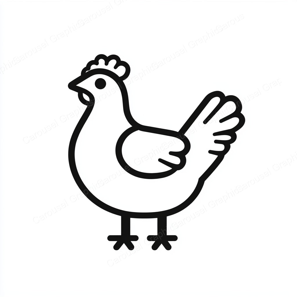 Hen Vector Graphic preview