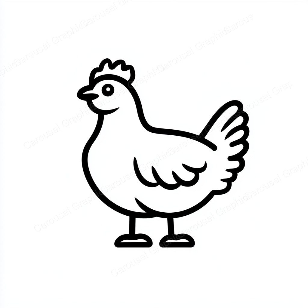 Hen Vector Graphic preview
