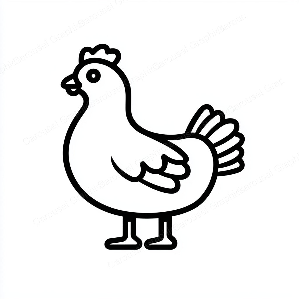 Hen Vector Graphic preview