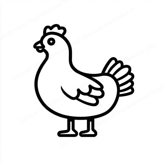 Hen Vector Graphic preview