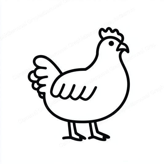 Hen Vector Graphic preview