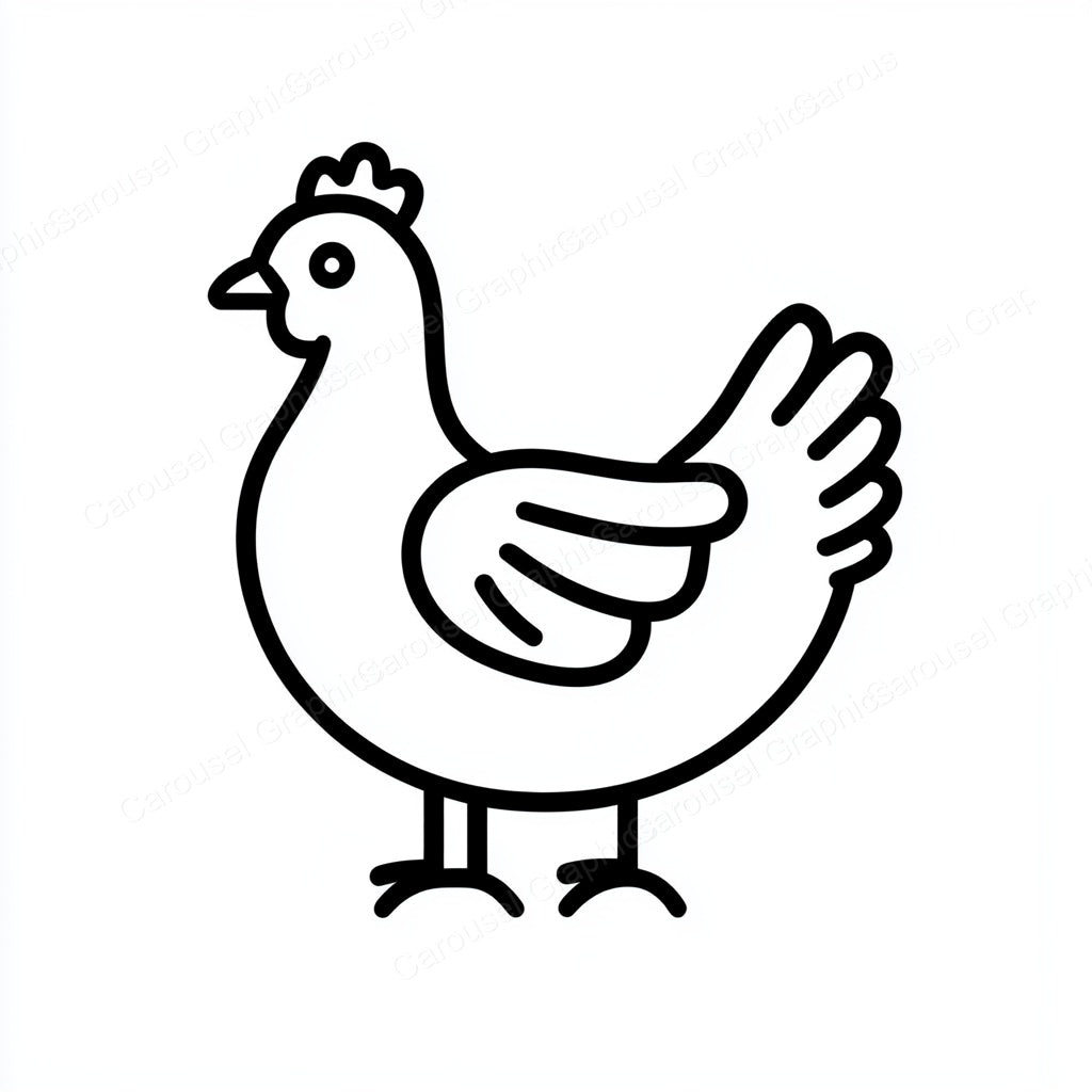 Hen Vector Graphic preview
