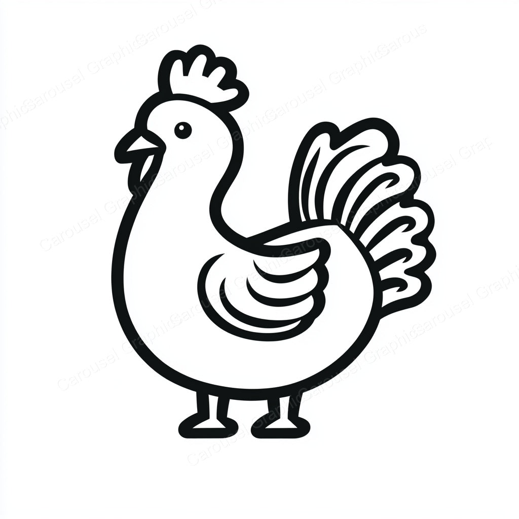 Hen Vector Graphic preview