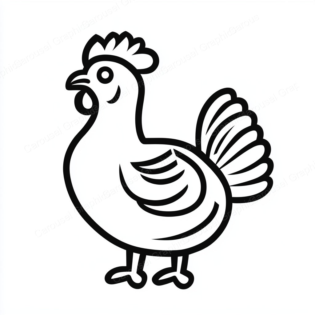 Hen Vector Graphic preview