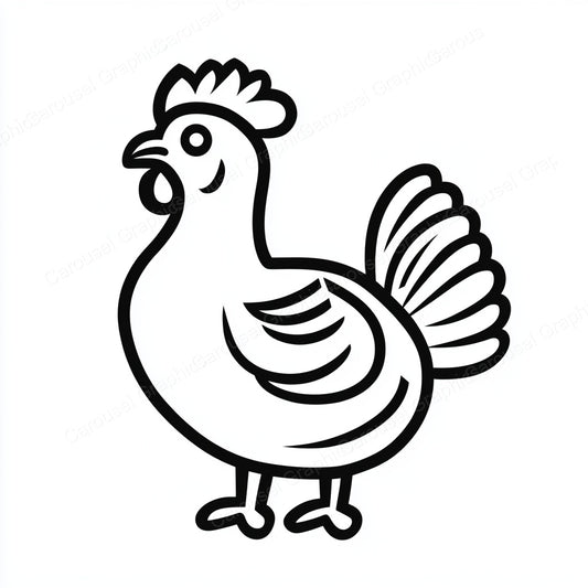 Hen Vector Graphic preview