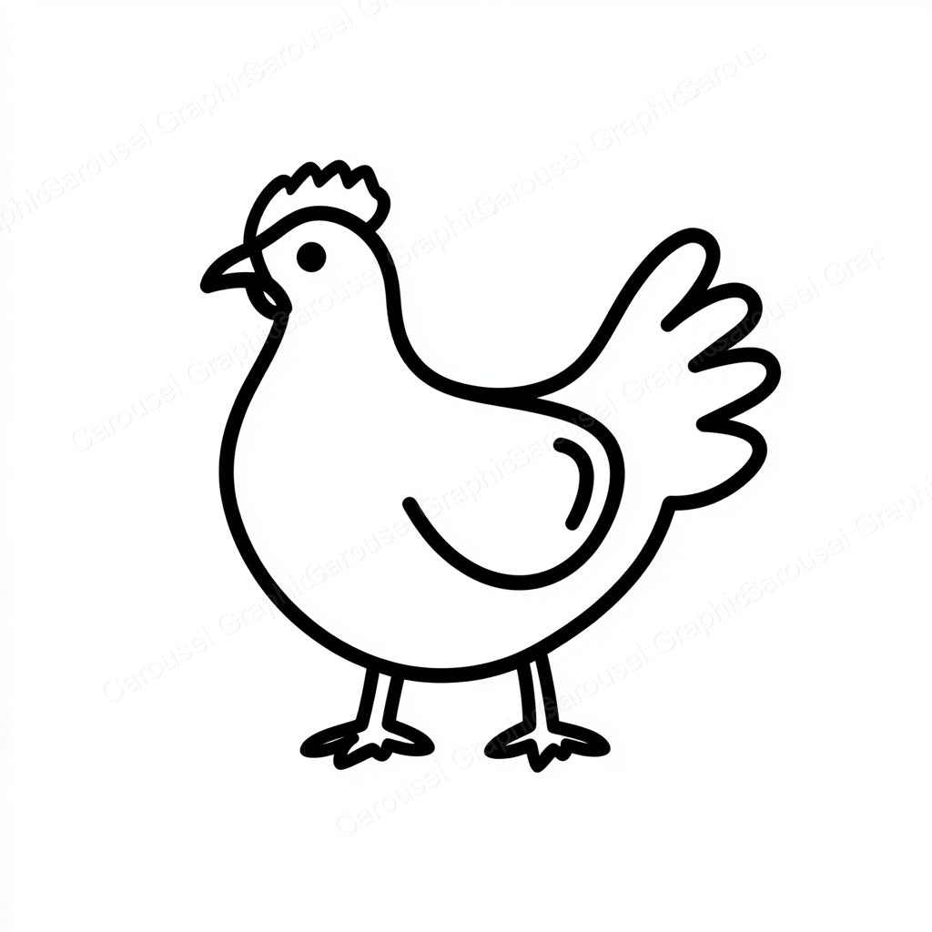 Hen Vector Graphic preview