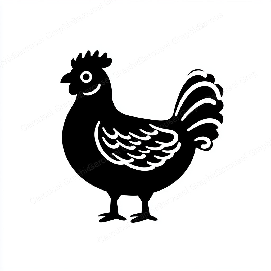 Hen Vector Graphic preview