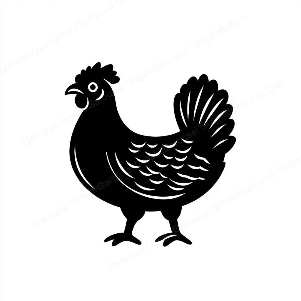 Hen Vector Graphic preview