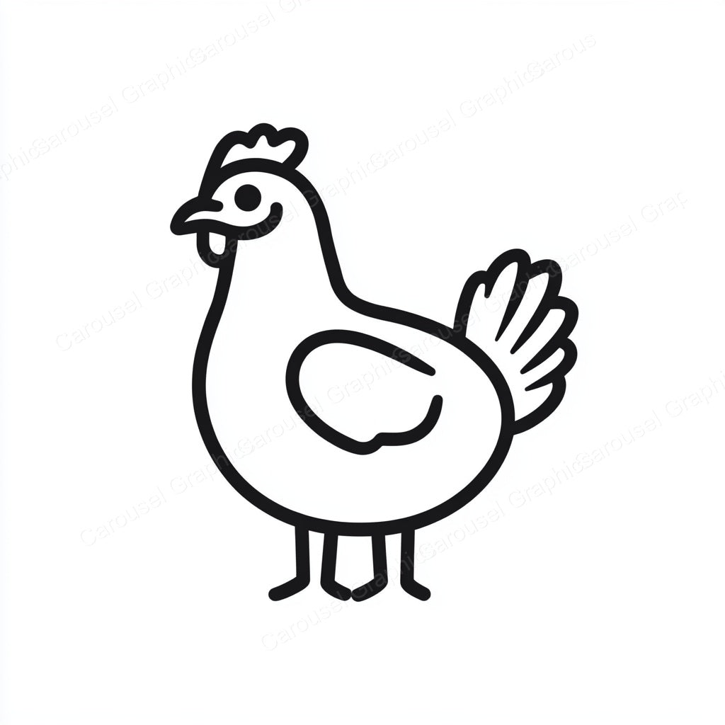 Hen Vector Graphic preview