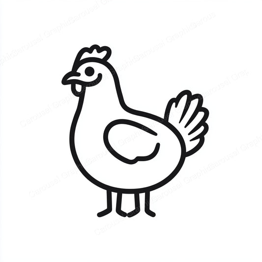 Hen Vector Graphic preview