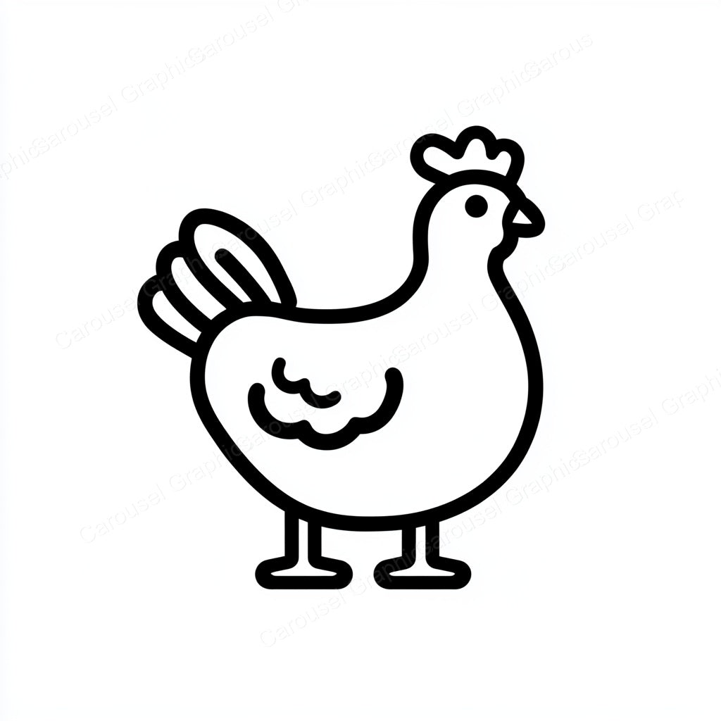 Hen Vector Graphic preview