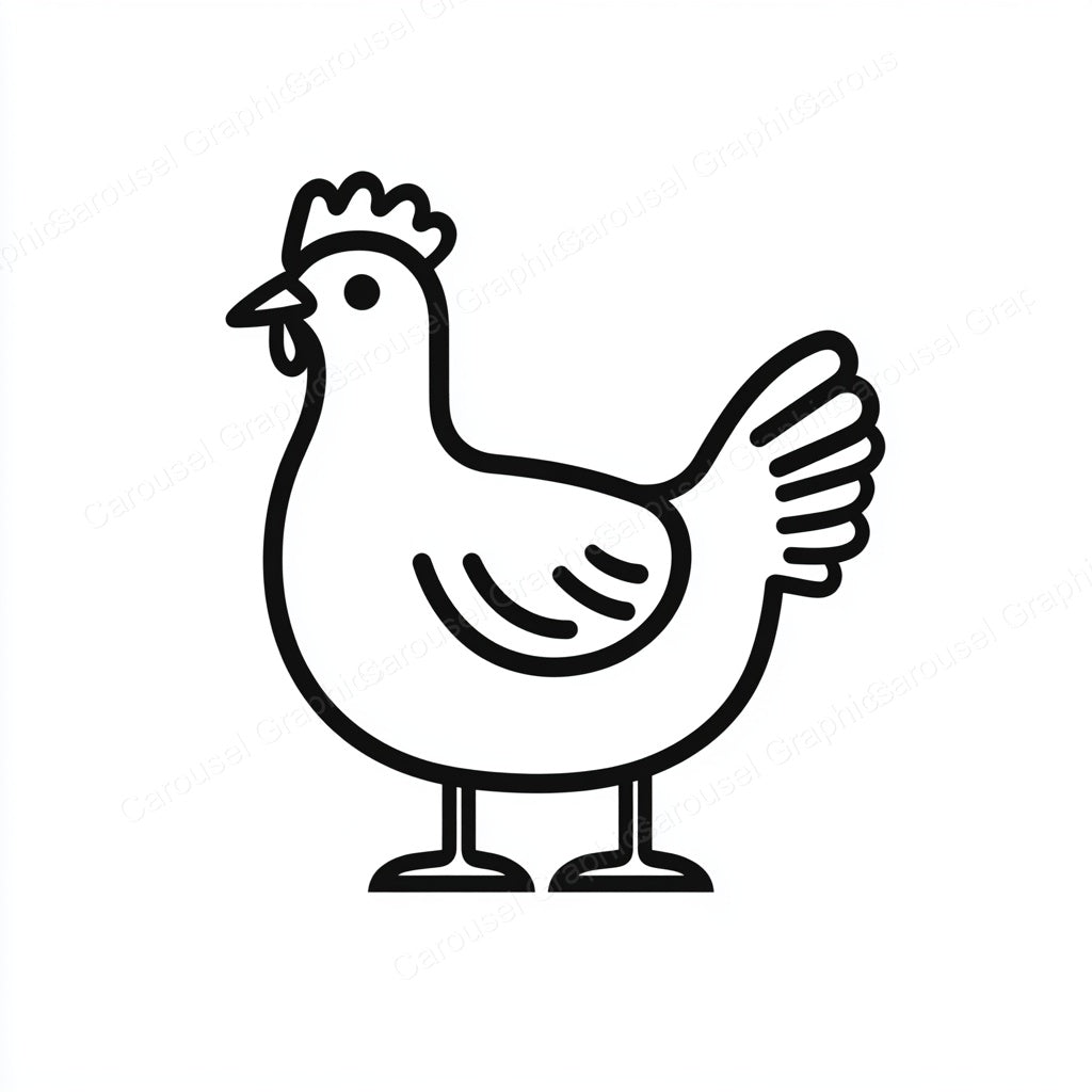 Hen Vector Graphic preview