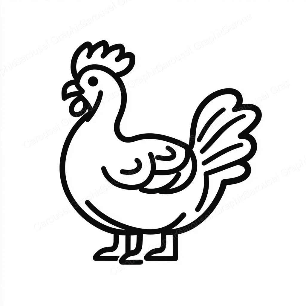 Hen Vector Graphic preview