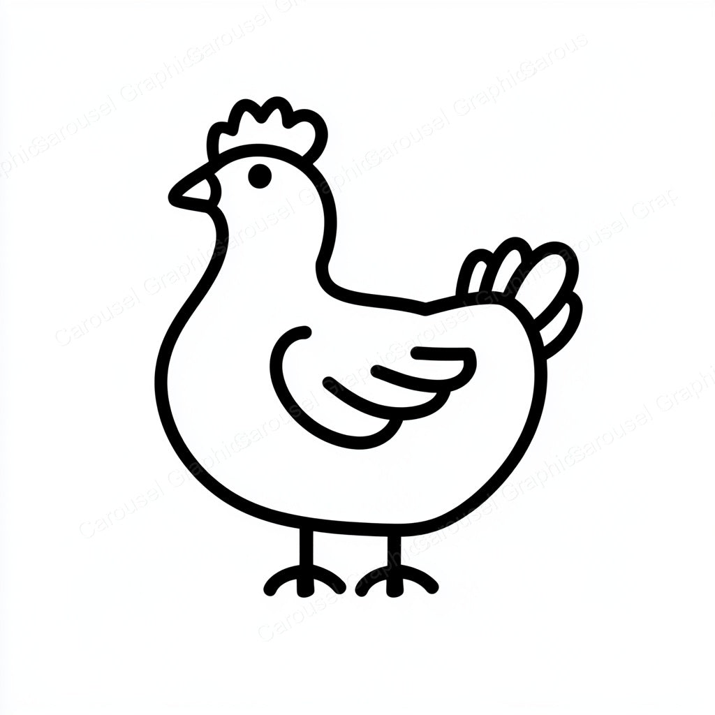 Hen Vector Graphic preview