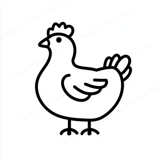 Hen Vector Graphic preview