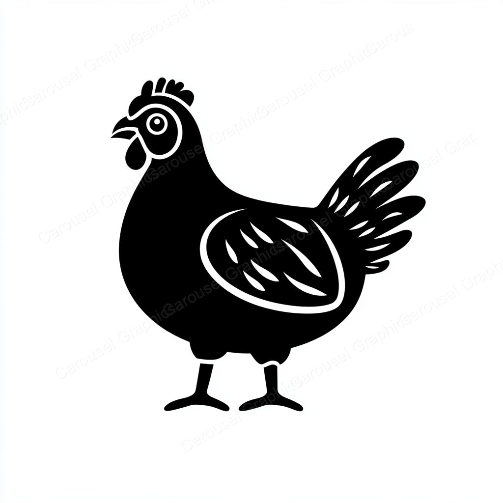 Hen Vector Graphic preview